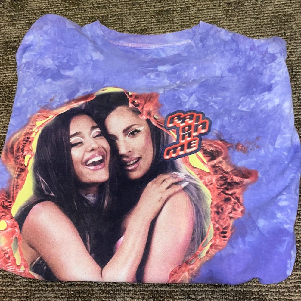 Ariana Grande Lady Gaga Rain on me tee size XL. LIMITED EDITION